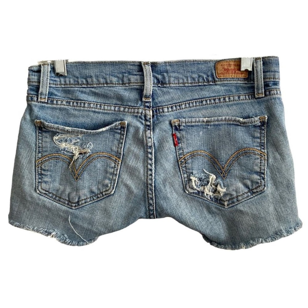 Levis 524 Too Super Low Distressed Jean Shorts SIZE 5